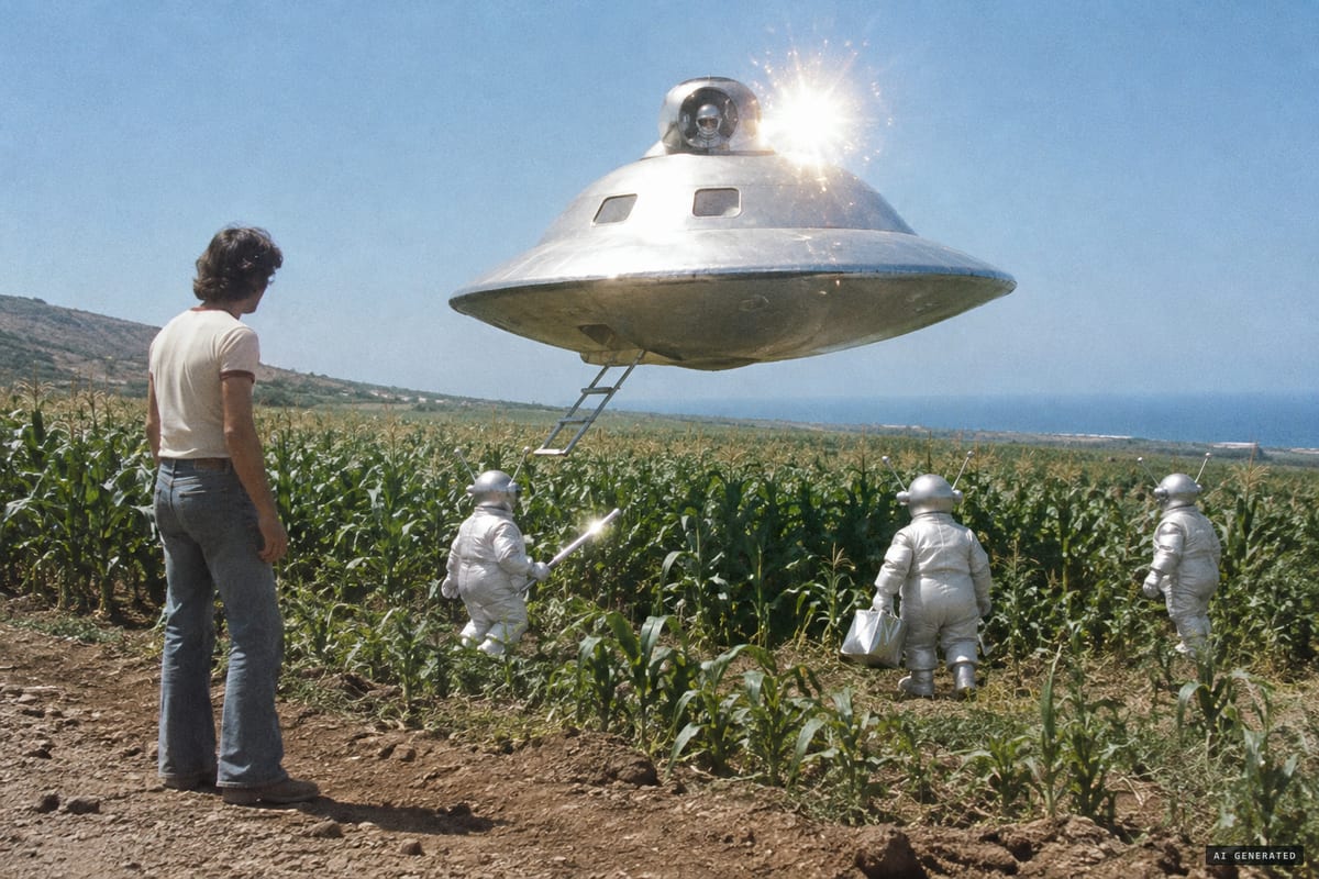 Petite-Île, La Réunion, 14 February 1975: Antoine Séverin reported a hovering hat-shaped craft and three small 'Michelin-like' beings in a cornfield on Piton Calvaire before a powerful flash threw him backwards.