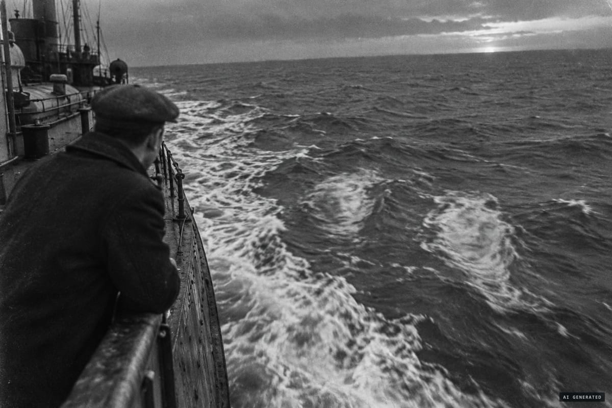 December 1924, off Mexico's Pacific coast: crew of the tanker SS Watertown reported seeing the faces of two dead shipmates in the waves off the port side, following the ship near dusk.