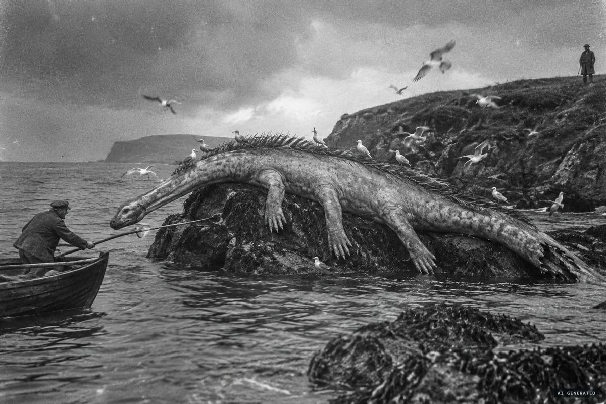 Stronsay, Orkney, September 1808: after a storm, fisherman John Peace finds a 55-foot, six-limbed, maned carcass lying on the rocks off Rothiesholm Head.