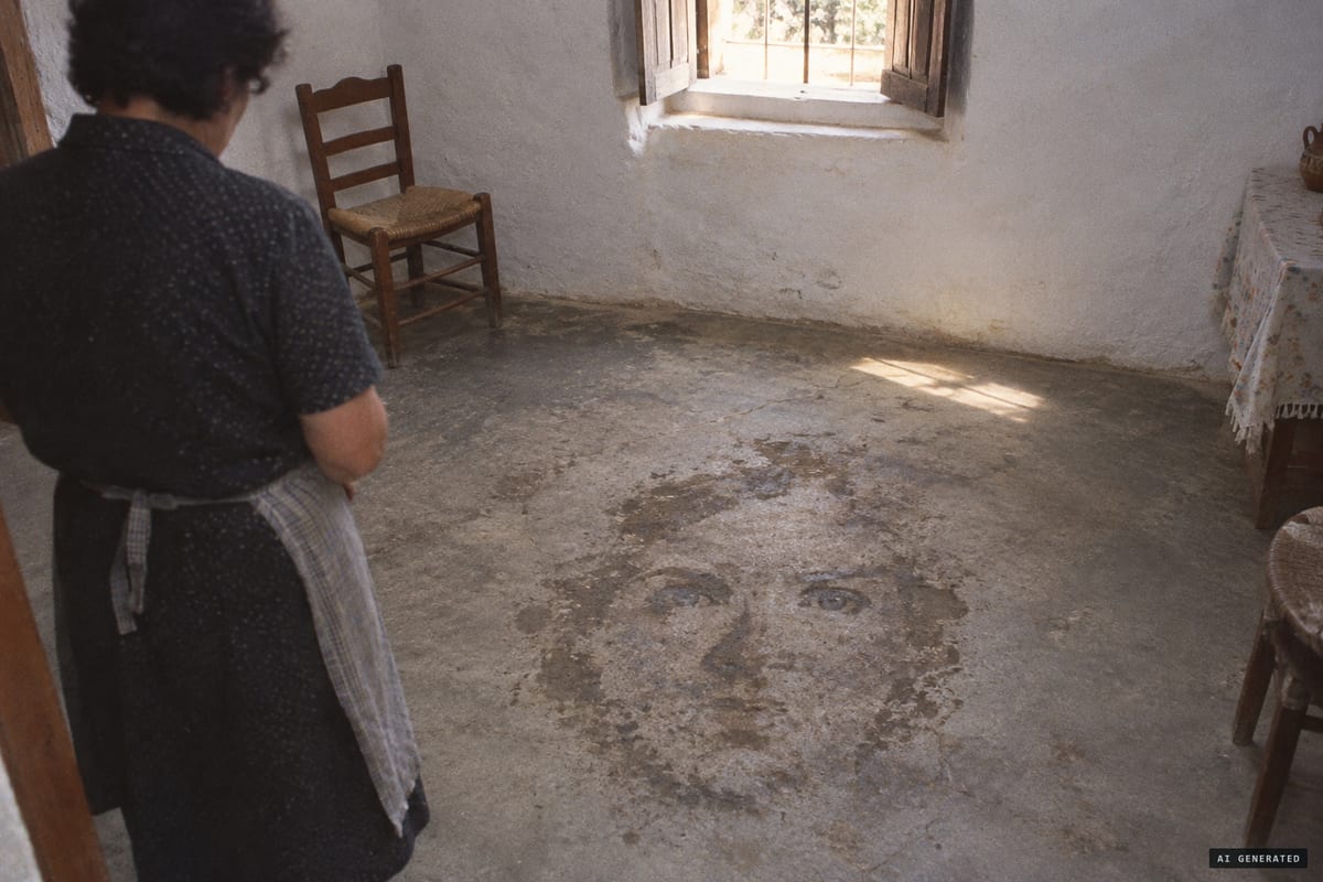 Bélmez de la Moraleda, Spain, 23 August 1971: María Gómez Cámara reported that a human face had formed on the concrete floor of her kitchen.
