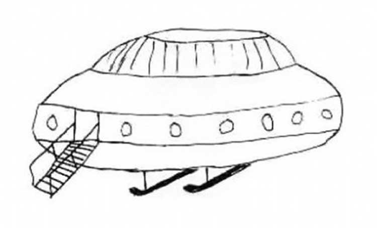 A sketch of the craft drawn by Alfred Burtoo