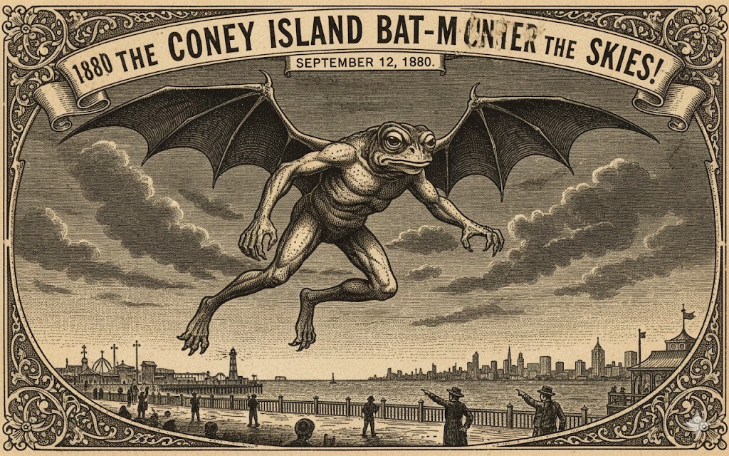 Modern reconstruction of the Coney Island winged man