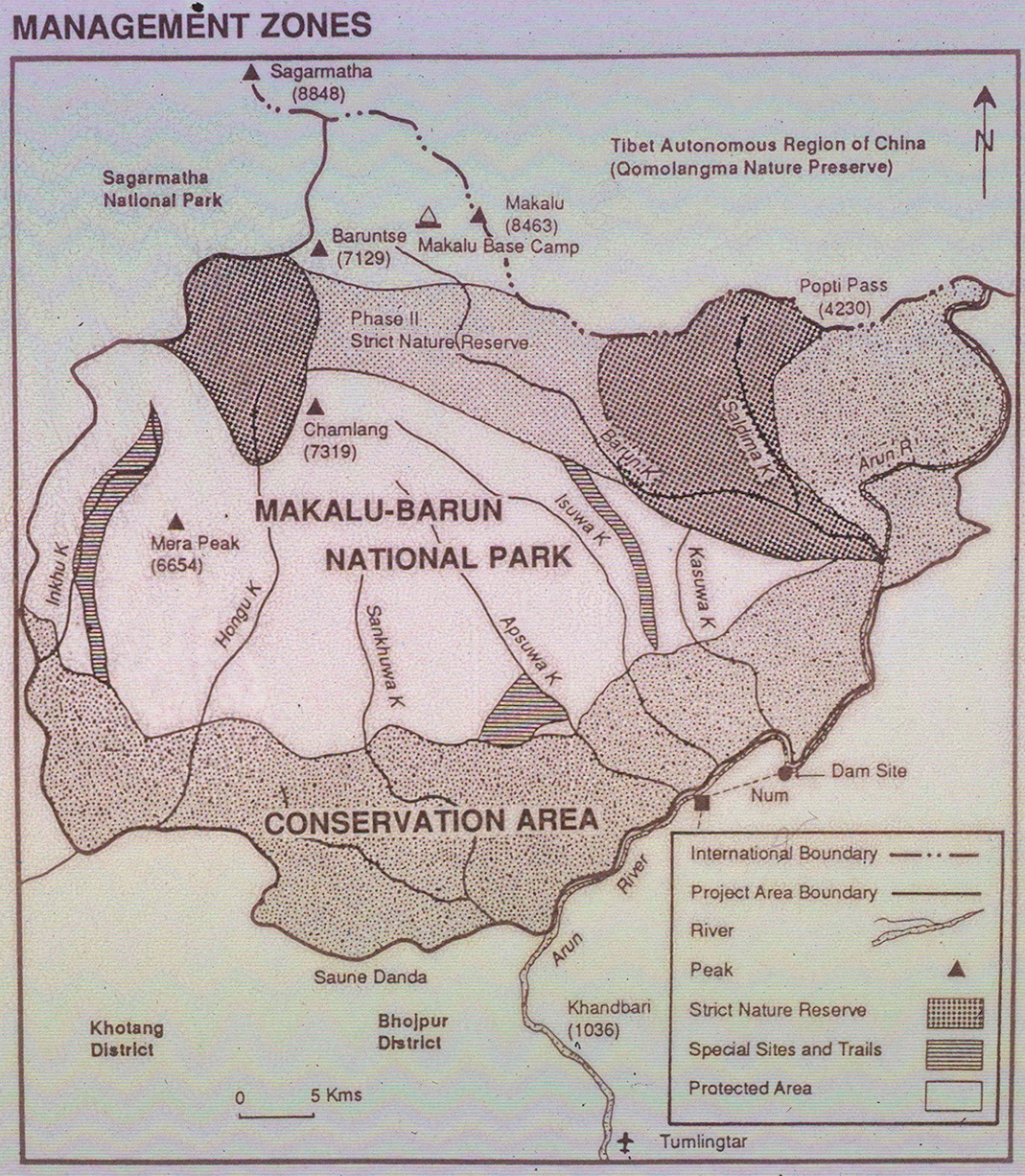 Map of Makalu-Barun National Park
