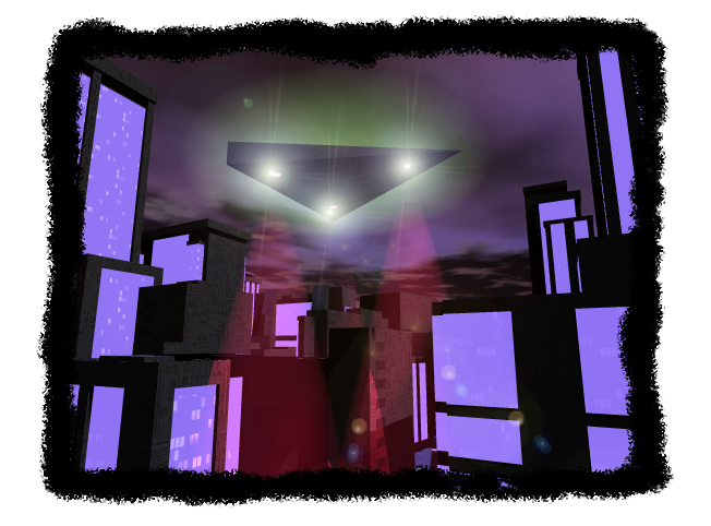 Computer-generated reconstruction of the triangle based on witness testimony.