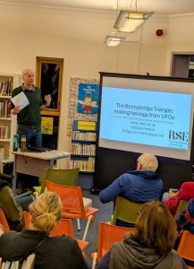 Gavin Miller speaking at Bonnybridge Library