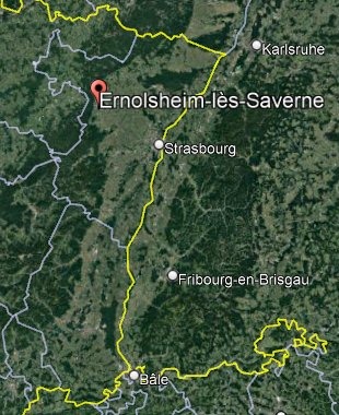 Location map of Ernolsheim-lès-Saverne