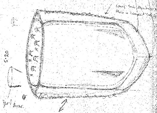 Drawing by a ground witness on the day of the near miss
