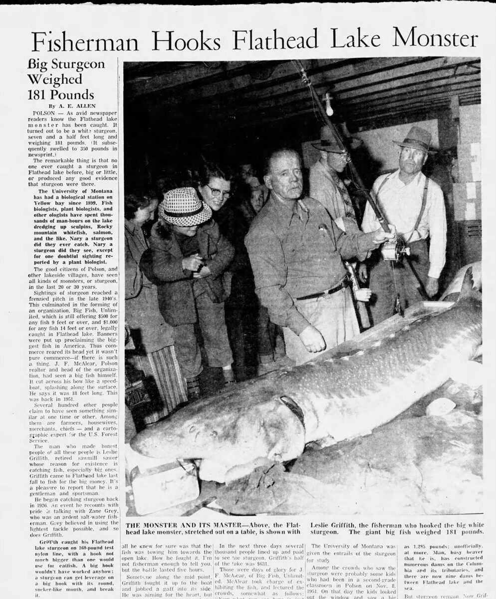 Great Falls Tribune clipping, Sunday 12 June 1955