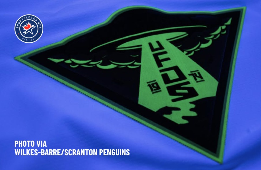 The Wilkes-Barre/Scranton Penguins' Carbondale UFOs alternate identity jersey, 2025