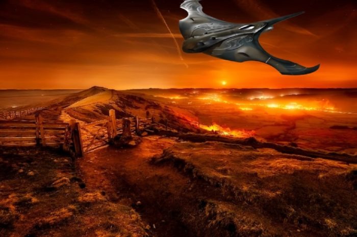 Artist's depiction of the flying cross