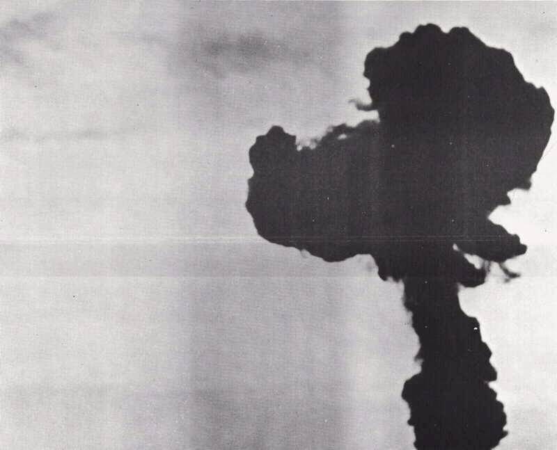 Ft. Belvoir Mushroom Cloud. Comparison photo of the demonstration, not the 1957 event.