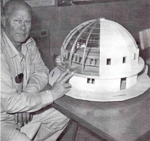 George Van Tassel with a model