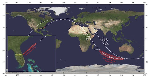 Map of a possible 52 degree orbit for Zuma