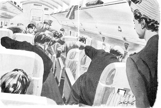 Artist's impression of the sighting from the Flight 117 cabin