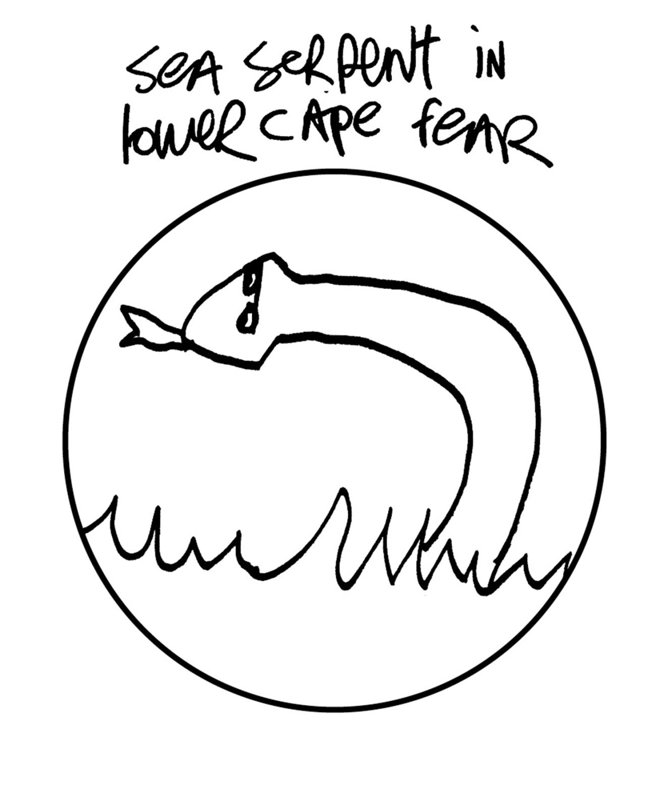 Sea serpent illustration from WB Magazine (artwork, not a photograph)