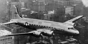 A C-54, the aircraft type found in the Haneda traffic pattern that night. Illustrative, not an event photo.