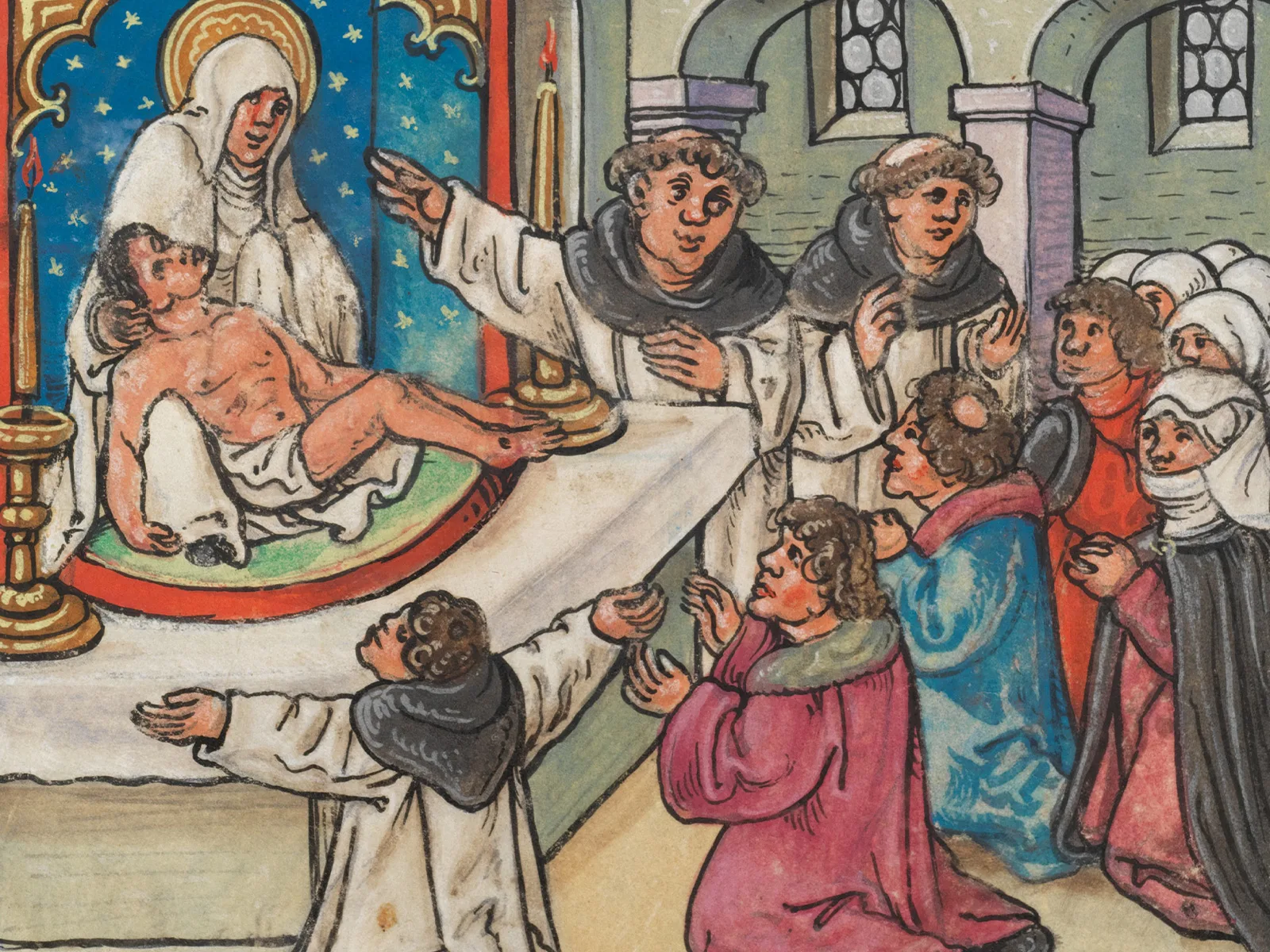 The Pietà weeping blood, 24 June 1507, chronicle painting