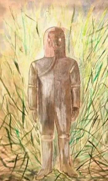 Drawing of one of the small beings