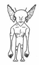 Creature drawing from another witness's description; artist not stated, probably Ledwith.