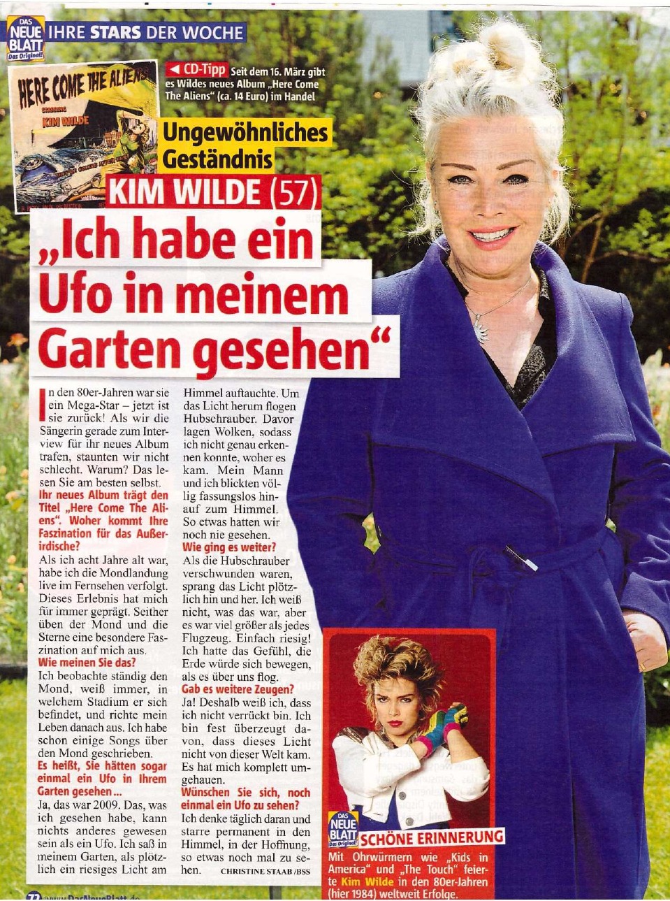 Scan of the Das Neue Blatt article of 21 March 2018 on Wilde's sighting