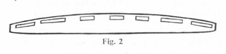 Illustration: a cigar-shaped form, coffee brown in colour with a row of regular yellow lights
