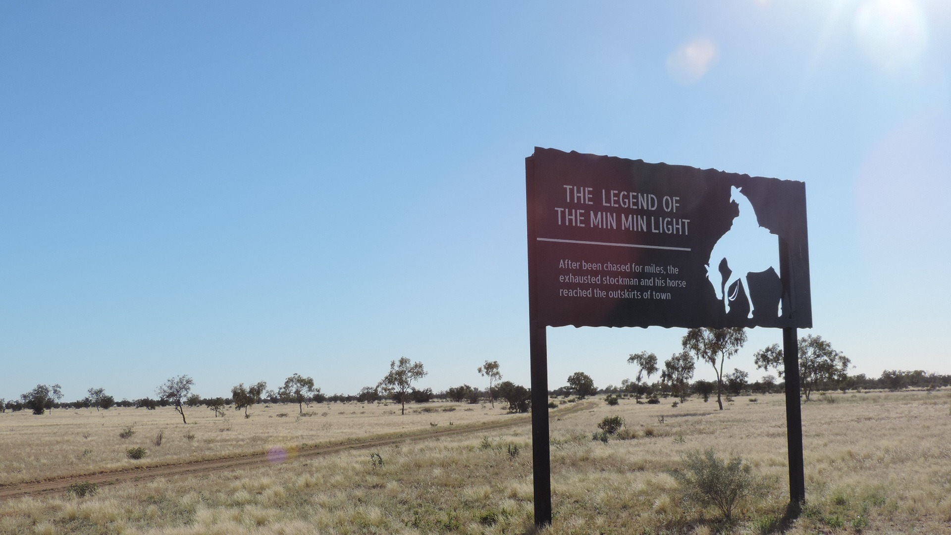 The site of the Min Min Hotel, famous for its connection with the Min Min lights, photographed in July 2019.