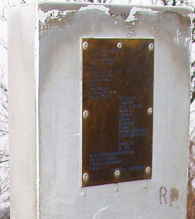 Inscription on a small pillar on Monte Musinè, March 2006