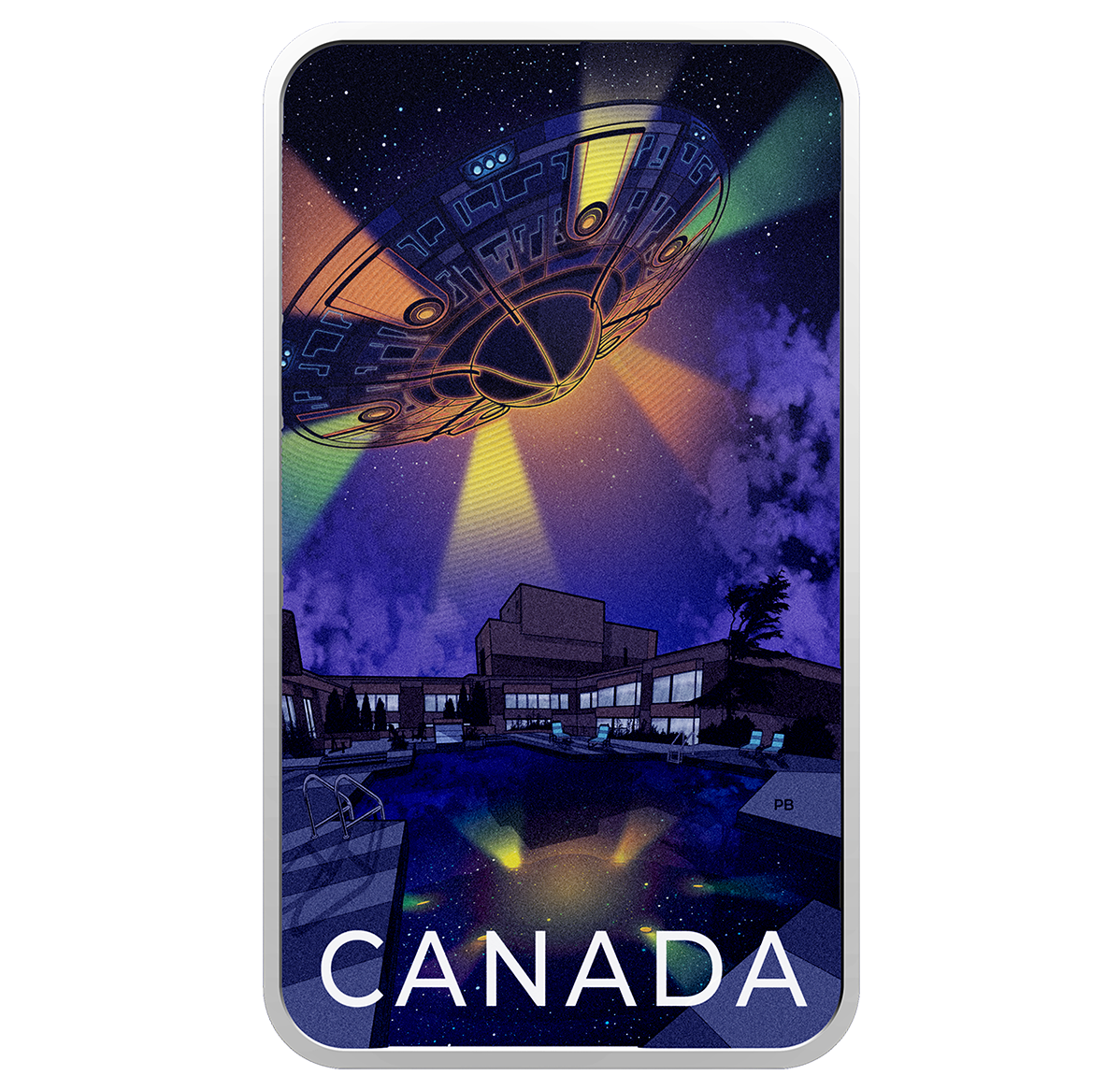 The Montréal Incident coin, glow-in-the-dark effect