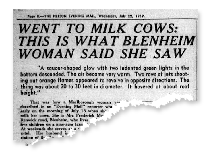 Nelson Evening Mail clipping, 22 July 1959
