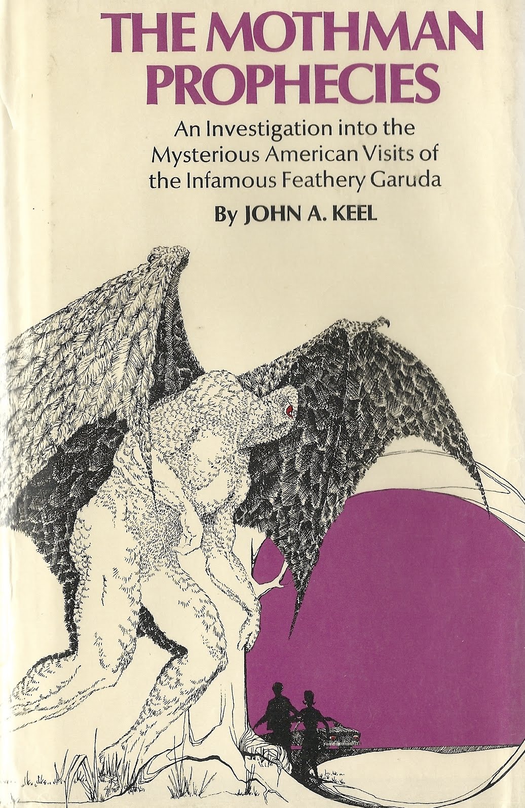 First-edition jacket of John A. Keel's The Mothman Prophecies (1975).