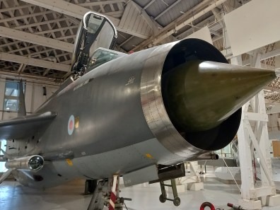 A Lightning at the RAF Museum Hendon, the aircraft type flown from RAF Binbrook