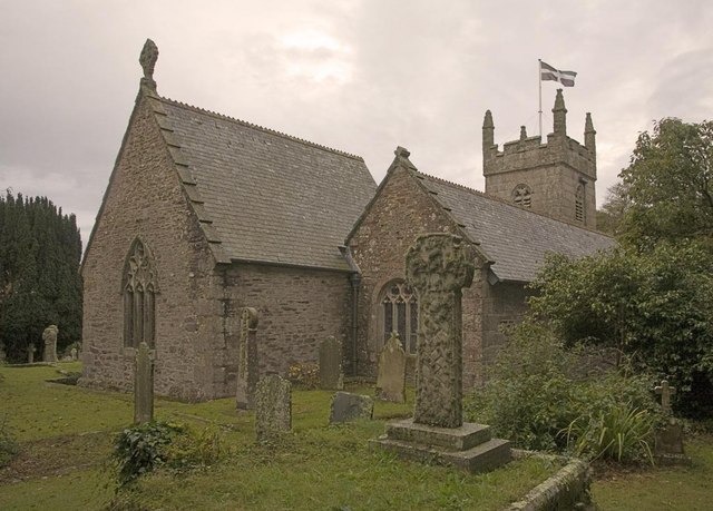 Mawnan Church, where the Melling sisters reported the creature hovering above the tower