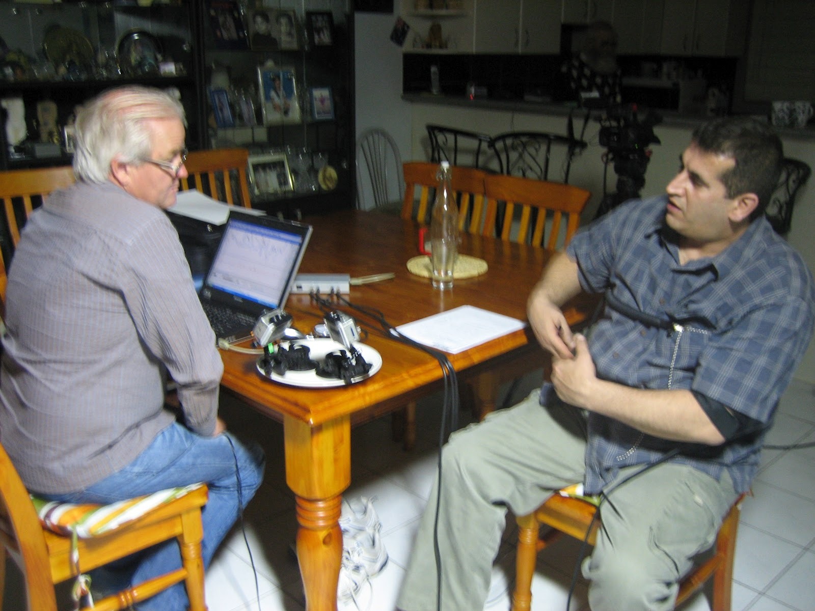 Gavin Wilson giving Peter Khoury a polygraph test, 1 September 2010