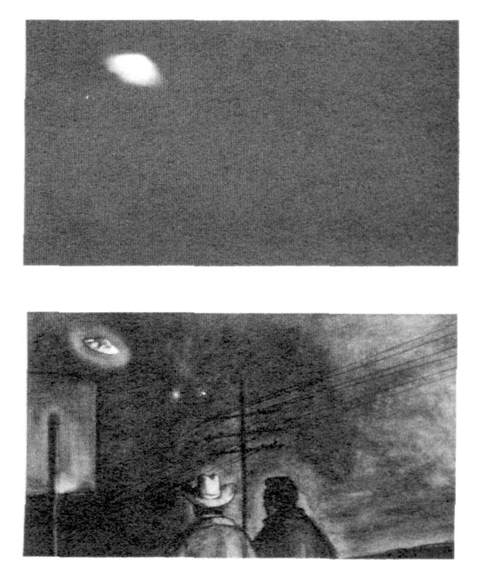 Symposium Fig. 6: Strauch photo above, APRO painting below