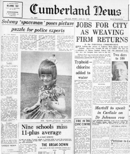 The photograph as printed in The Cumberland News.