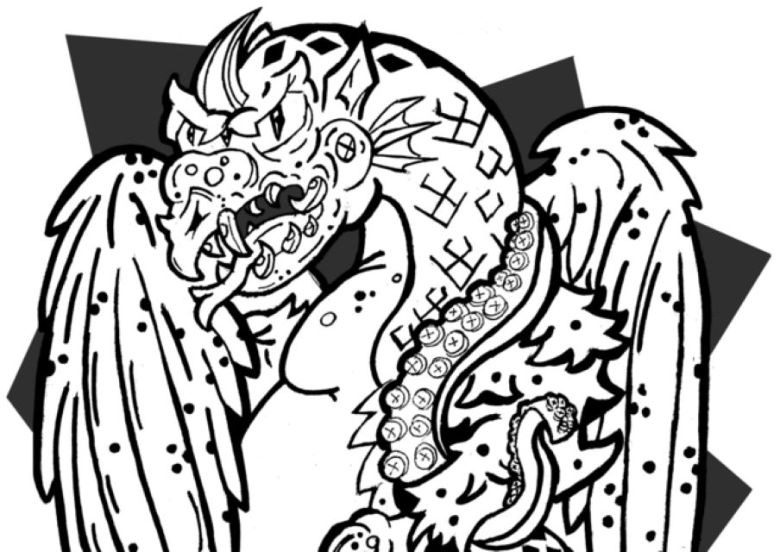 An illustration of the Snallygaster
