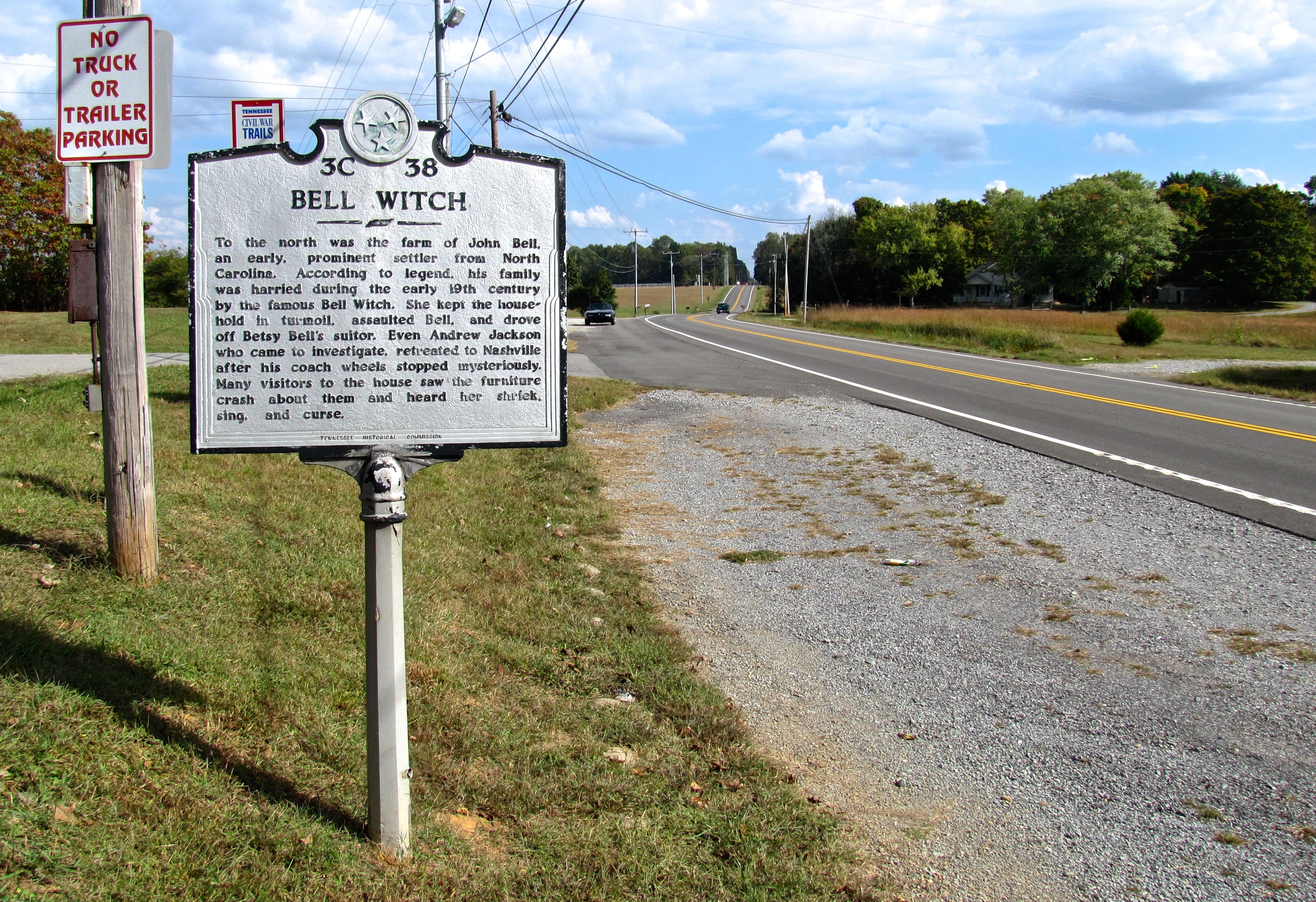Tennessee Historical Commission marker on US-41, Adams
