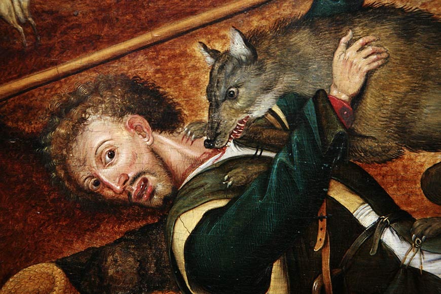 Pieter Brueghel the Younger, Le bon berger (1616), detail; illustration only
