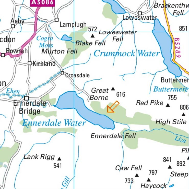 Map of Ennerdale Water