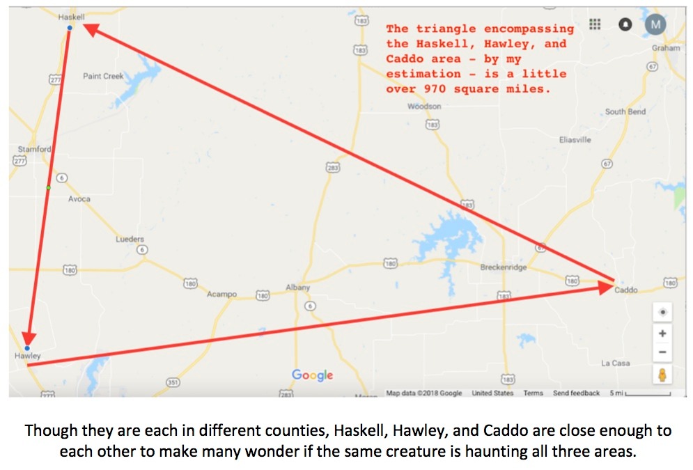 Map of the Caddo, Haskell and Hawley locations