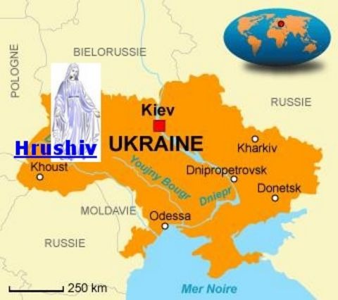 Location map of Hrushiv