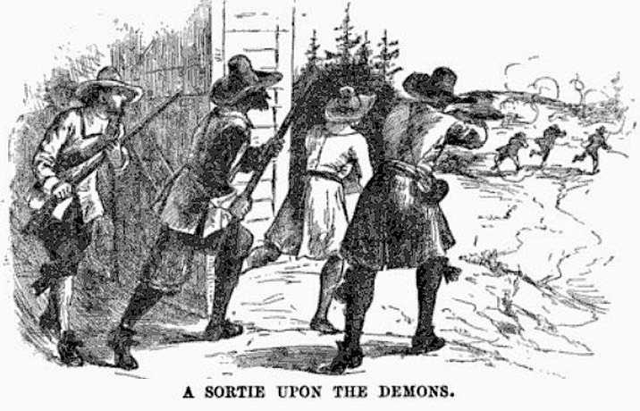 Later illustration of the Spectre Leaguers, probably the Drake engraving