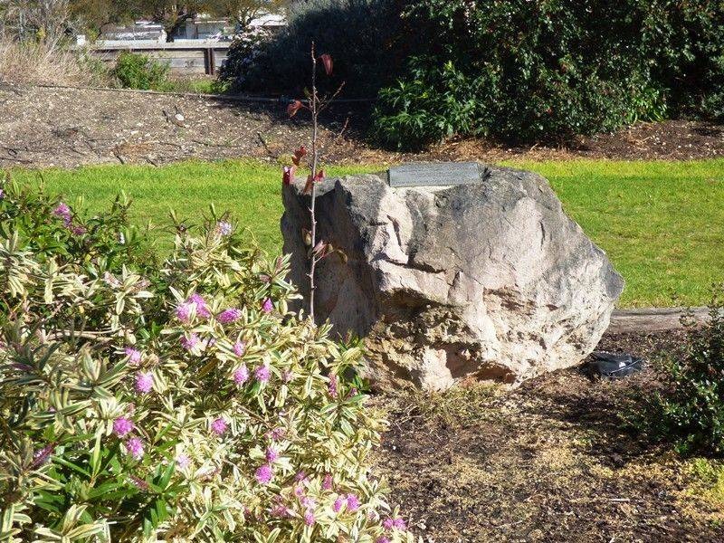 The 1995 centenary monument to the Tantanoola Tiger shooting, Railway Terrace East, Tantanoola