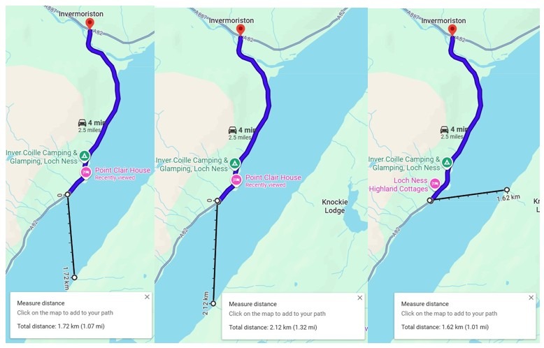 Comparison of stream distances from MacLeod's viewpoint