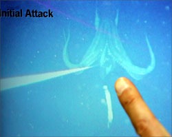 This image of the squid was captured 900m under the sea.