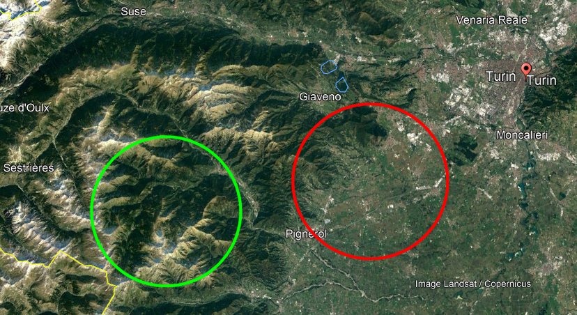 Map of the sighting area