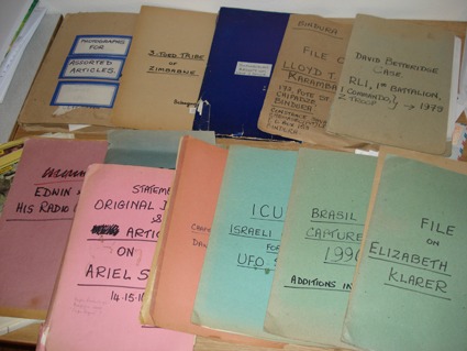 Part of Cynthia Hind's research files held by AFU