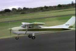 Unsolved Mysteries episode still: a Cessna on the ground.
