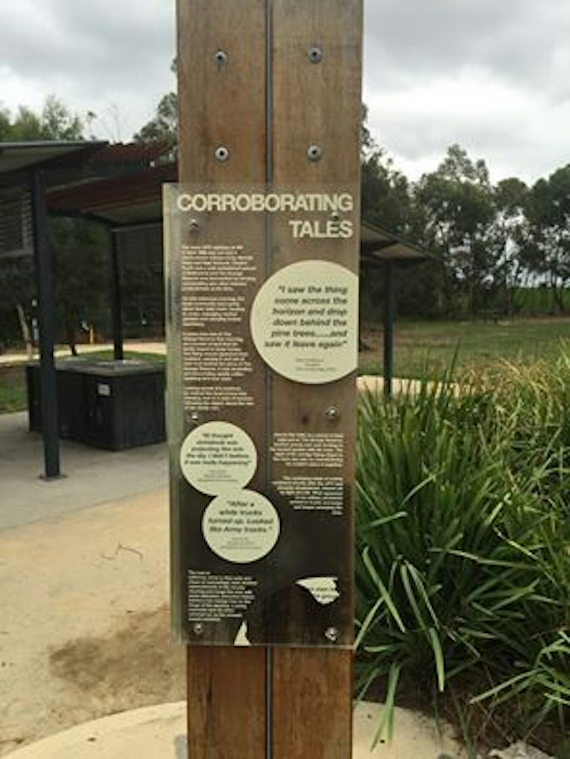 Information board at the UFO playground