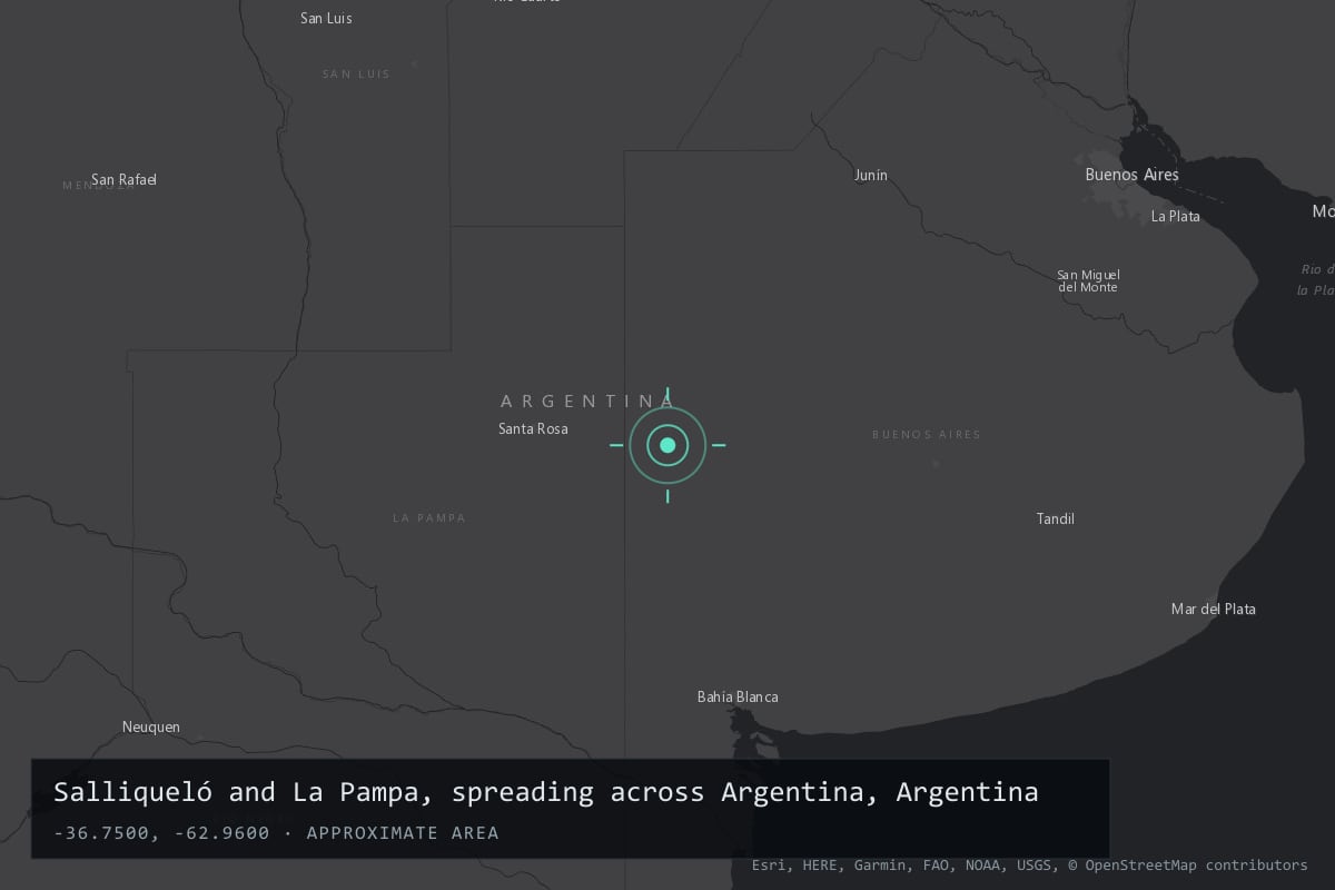Where it happened: Salliqueló and La Pampa, spreading across Argentina, Argentina